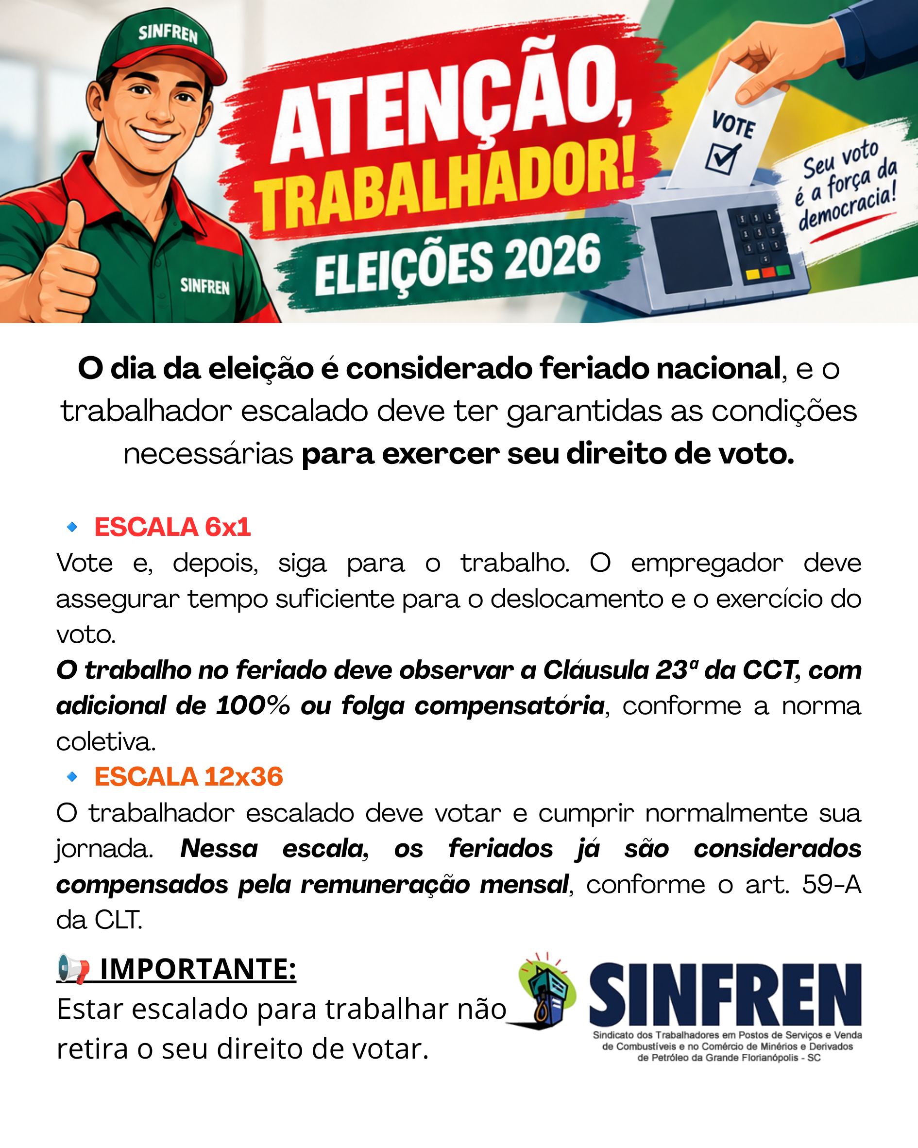 ATENÇÃO, TRABALHADOR! – ELEIÇÕES 2026