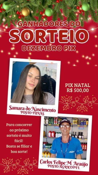 GANHADORES SORTEIO PIX